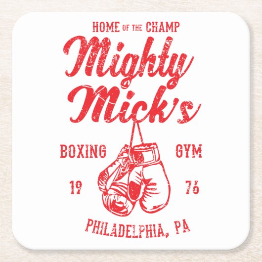 Mighty Mick's Boxing Gym  Philly Onderzetter (Voorkant)