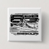 Mighty Mo Vierkante Button 5,1 Cm (Voorkant)