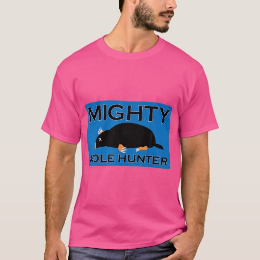Mighty Mole Hunter Rodent Funny T-shirt (Voorkant)