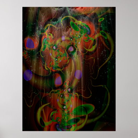 Mighty Mushroom Tree Psychedelic Art Poster (Voorkant)