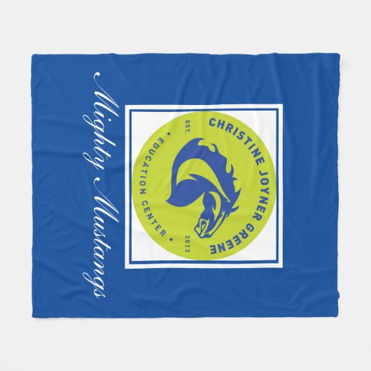 Mighty Mustangs Fleece Blanket Deken (Voorkant (Horizontaal))
