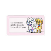 Mighty Mutts, adopteer Studio Pink Etiket (Voorkant)