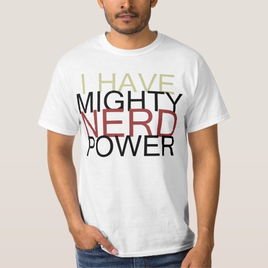 Mighty Nerd Power T-shirt (Voorkant)
