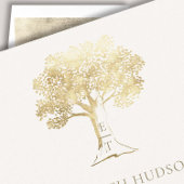 Mighty Oak Faux Gold Monogrammen Formele bruiloft Kaart