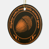 Mighty oaks van kleine zuren groeien keramisch ornament (Links)