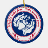 Mighty oaks van kleine zuren groeien keramisch ornament (Voorkant)