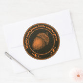 Mighty oaks van kleine zuren groeien ronde sticker (Envelop)