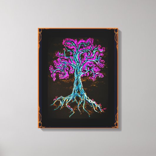 Mighty Paarse Tree Canvas Afdruk (Voorkant)