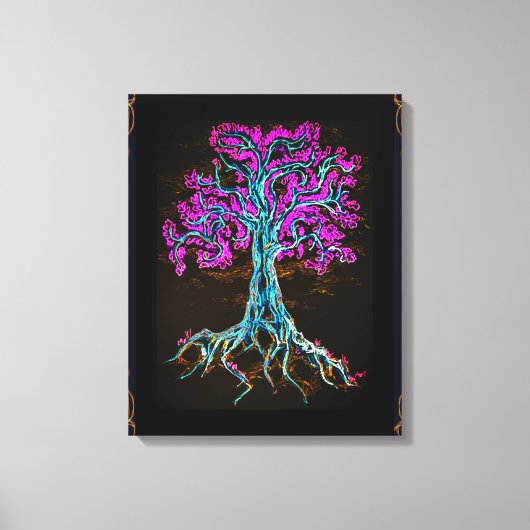 Mighty Paarse Tree Canvas Afdruk (Voorkant)