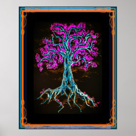 Mighty Paarse Tree Poster