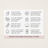 Mighty Pink Ombre Powder Brows Aftercare Kaart (Achterkant)