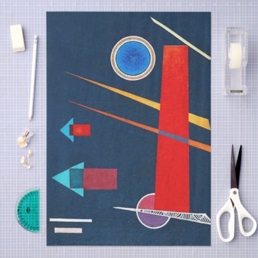 Mighty Red -  Kandinsky Modern Art Decoupage  Tissuepapier (Craft)