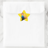 Mighty Rosie de Riveter Retro stijl Ster Sticker (Tas)