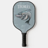 Mighty Sharks Slogan Monogram Pickleball Paddle (Voorkant)