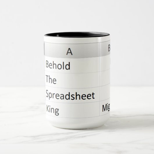 Mighty Spreadsheet King, Excel Black Mok (Midden)