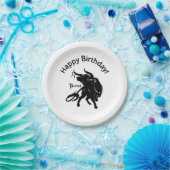 Mighty Taurus de Bull Zodiac Happy Birthday Papieren Bordje (Feest)