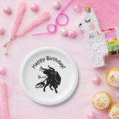 Mighty Taurus de Bull Zodiac Happy Birthday Papieren Bordje (Feest)