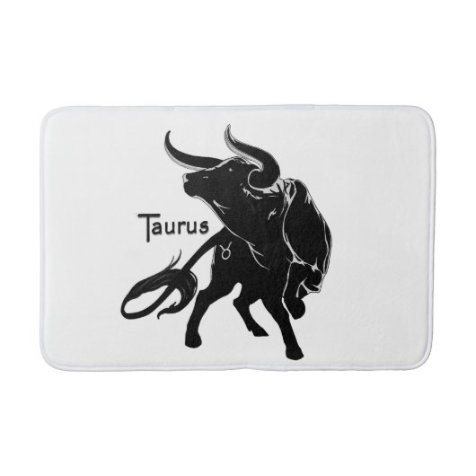 Mighty Taurus de Bull Zodiac Initiaal Badmat (Voorkant)