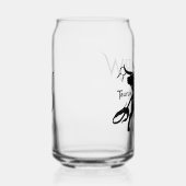 Mighty Taurus de Stier Zodiac Monogram Blikvorm Glas (Rechts)