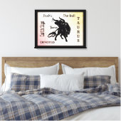 Mighty Taurus the Bull Zodiac Canvas Afdruk (Insitu (Slaapkamer))
