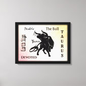 Mighty Taurus the Bull Zodiac Canvas Afdruk (Voorkant)