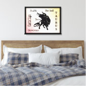 Mighty Taurus the Bull Zodiac Canvas Afdruk (Insitu (Slaapkamer))