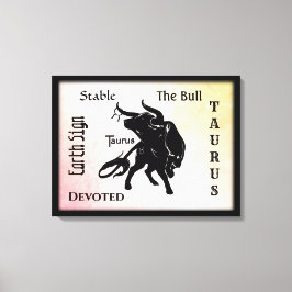 Mighty Taurus the Bull Zodiac Canvas Afdruk