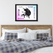 Mighty Taurus the Bull Zodiac Canvas Afdruk (Insitu (Slaapkamer))