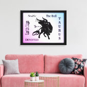 Mighty Taurus the Bull Zodiac Canvas Afdruk (Insitu (Woonkamer))