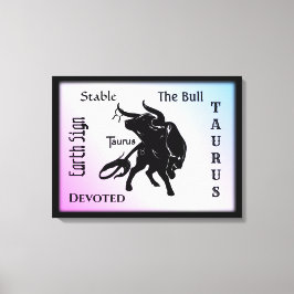 Mighty Taurus the Bull Zodiac Canvas Afdruk
