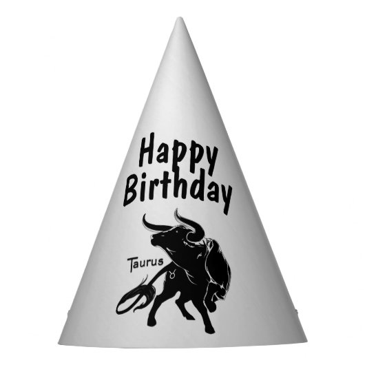 Mighty Taurus the Bull Zodiac Feesthoedjes (Voorkant)