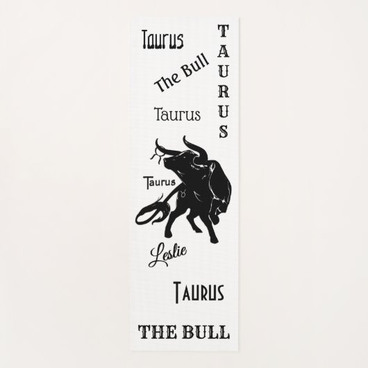 Mighty Taurus the Bull Zodiac Personal Yogamat (Voorkant)