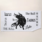Mighty Taurus the Bull Zodiac Strandlaken (Voorkant)