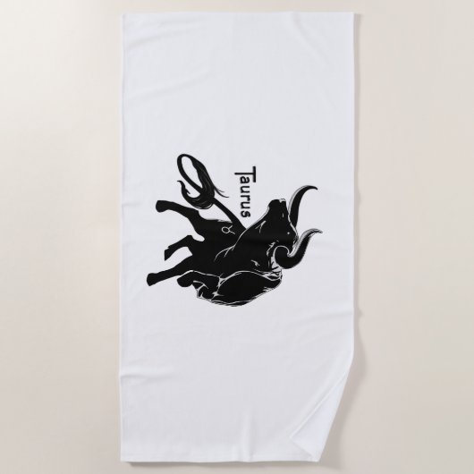 Mighty Taurus the Bull Zodiac Strandlaken (Voorkant)