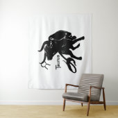 Mighty Taurus the Bull Zodiac Wandkleed (In situ)