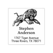 Mighty Tiger Return Address Stamp Rubberstempel (Afrduk)
