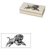 Mighty Tiger Wooden Art Stamp Rubberstempel (Gestempeld)