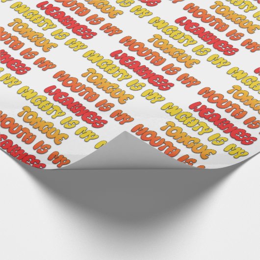 Mighty Tongue Weak Mouth pic Cadeaupapier (Hoek)