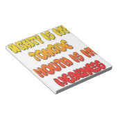 Mighty Tongue Weak Mouth pic Notitieblok (Schuin)