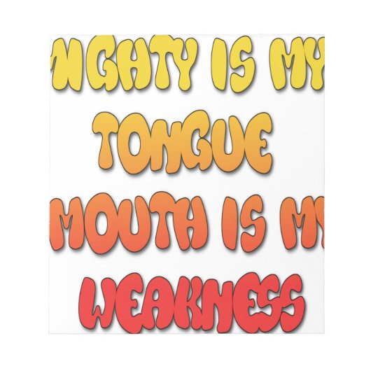 Mighty Tongue Weak Mouth pic Notitieblok (Voorkant)