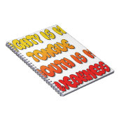 Mighty Tongue Weak Mouth pic Notitieboek (Rechterzijde)