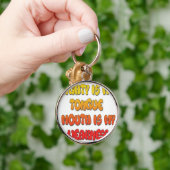 Mighty Tongue Weak Mouth pic Sleutelhanger (Hand)