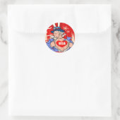 Mighty Uncle Sam Love USA Tattoo Ronde Sticker (Tas)