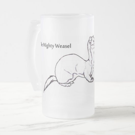 Mighty Weasel Matglas Bierpul (Voorkant links)