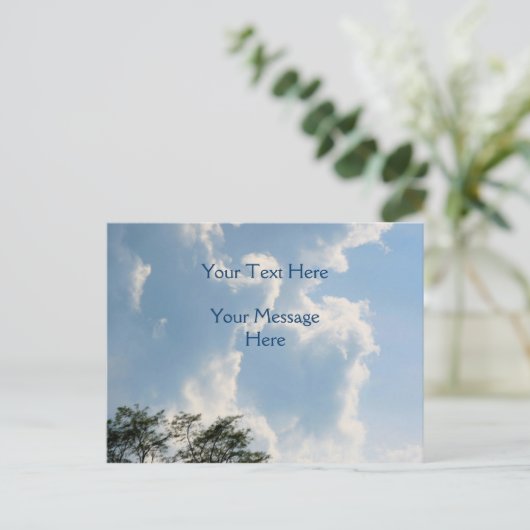 Mighty White Clouds Natuur Briefkaart (Staand voorkant)