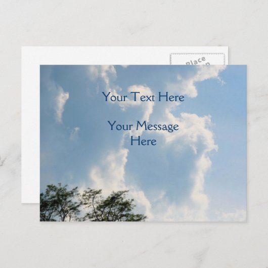 Mighty White Clouds Natuur Briefkaart (Voorkant / Achterkant)