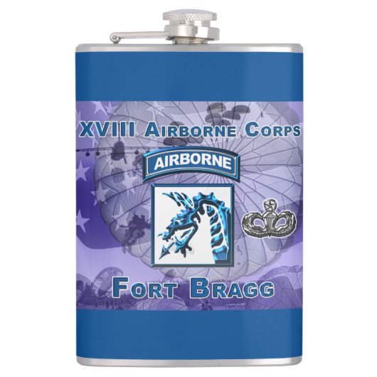Mighty XVIII Airborne Corps Heupfles (Voorkant)