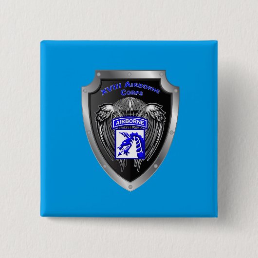 Mighty XVIII Airborne Corps Vierkante Button 5,1 Cm (Voorkant)
