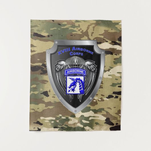 Mighty XVIII Airborne Corps Wandkleed (Voorkant)
