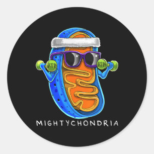 Mightychondria Cellulaire Biologie Natuurkunde Doc Ronde Sticker